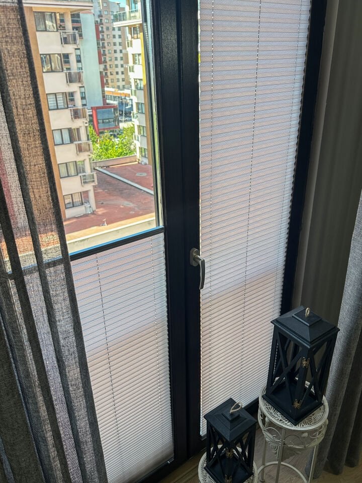 Lidya Serisi Gri Plise Perde