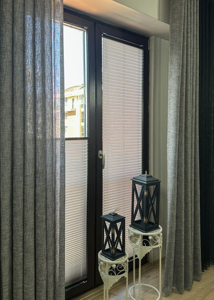 Lidya Serisi Gri Antrasit Perde