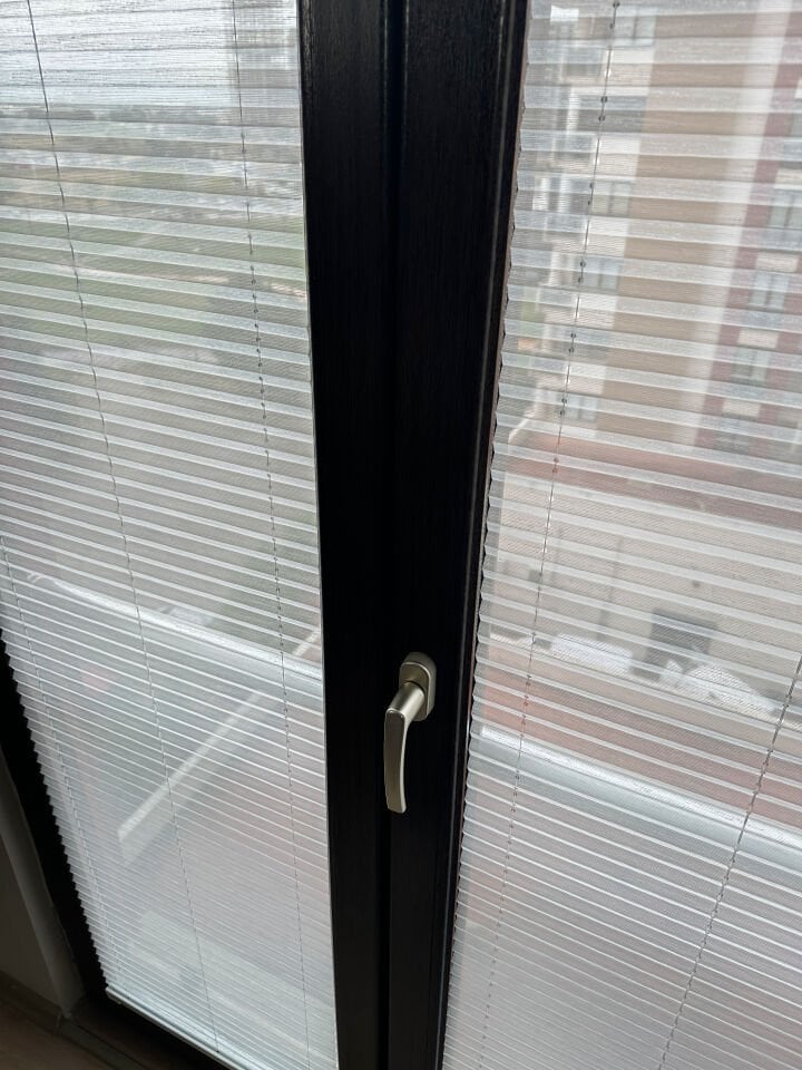 Natural Serisi Beyaz Çizgili Tül Perde