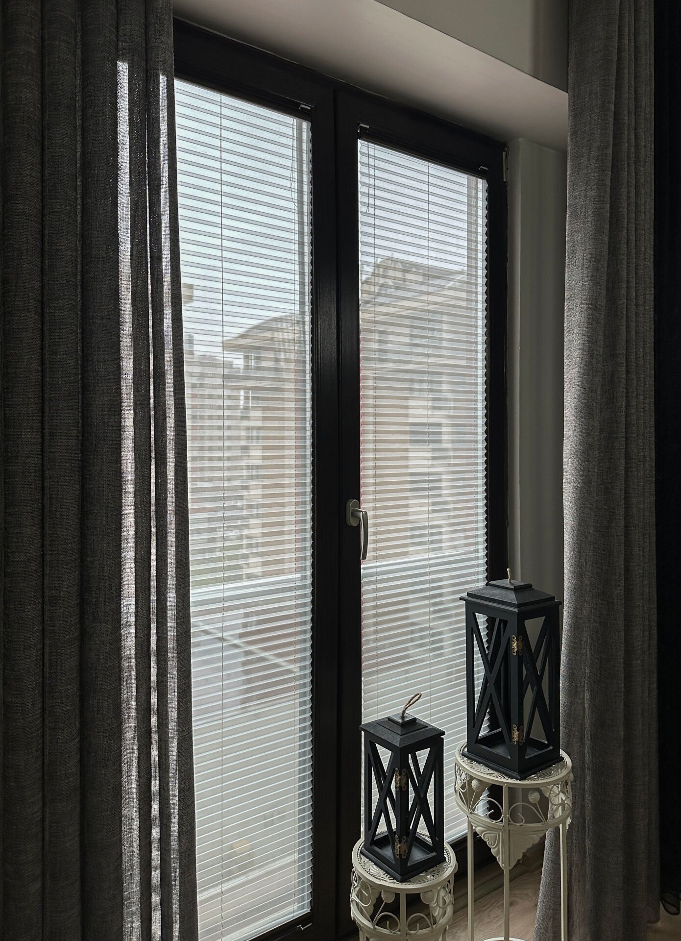 Nivla Serisi Ekru Tül Perde