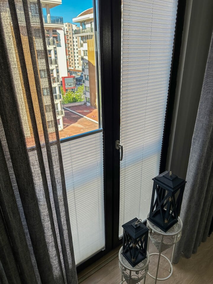 Troya Serisi Beyaz Plise Perde