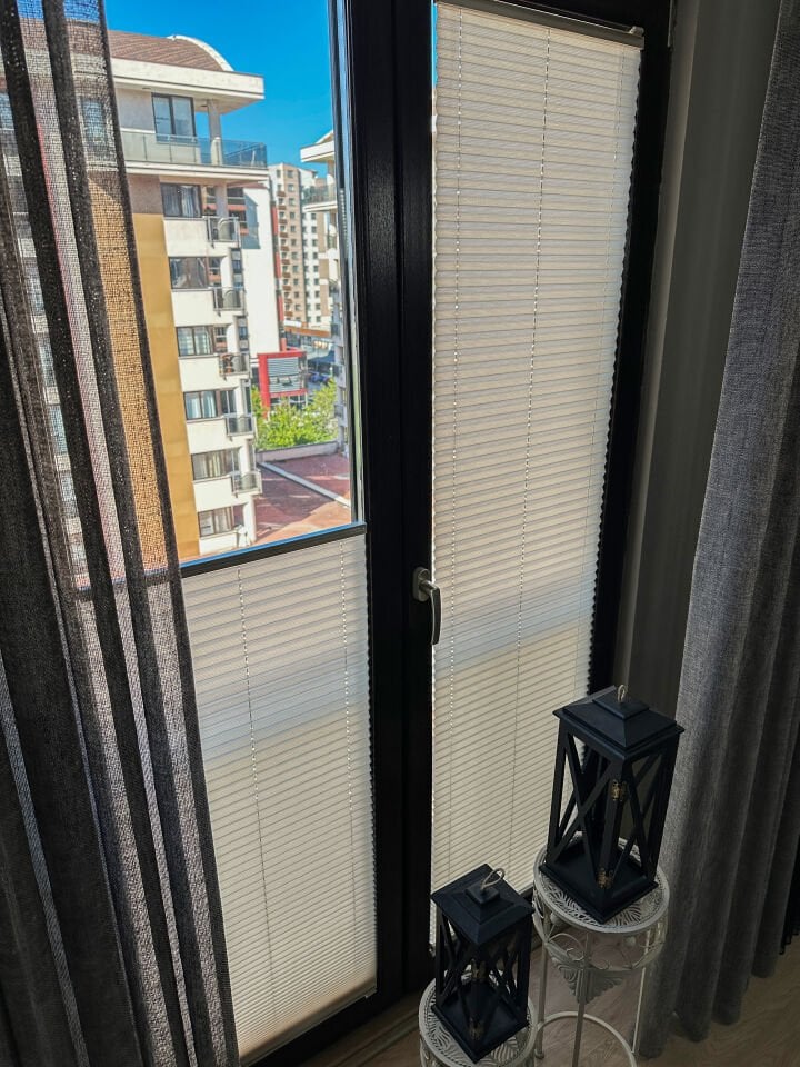 Troya Serisi Krem Plise Perde