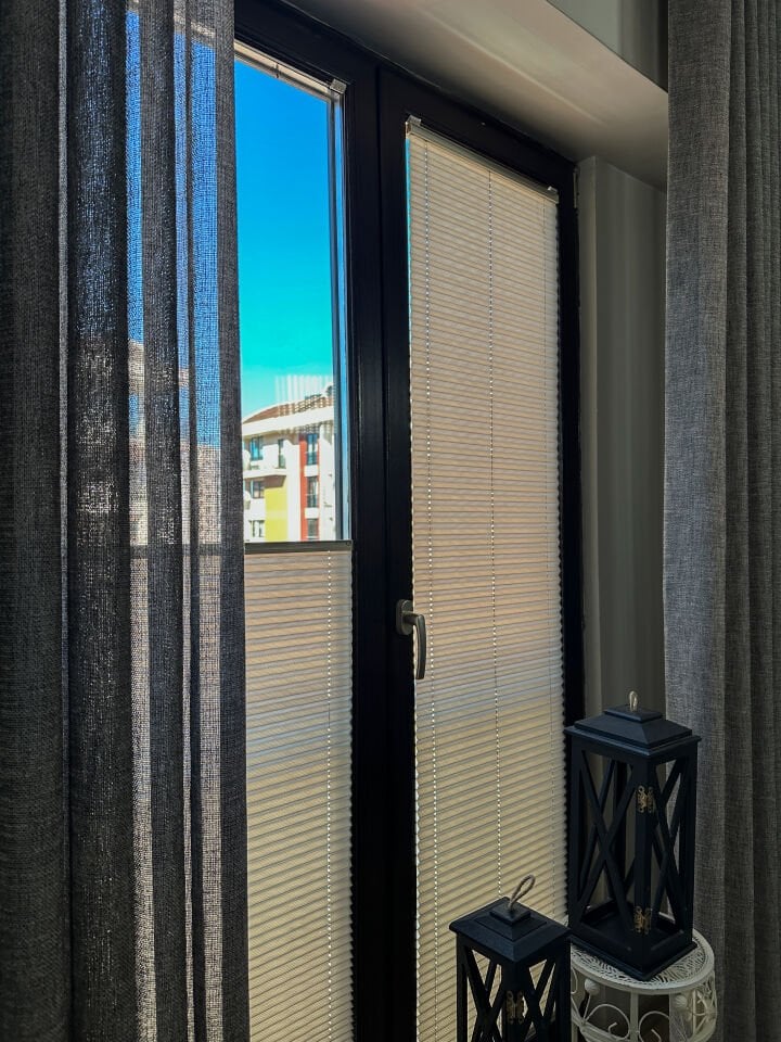 Troya Serisi Gri Plise Perde