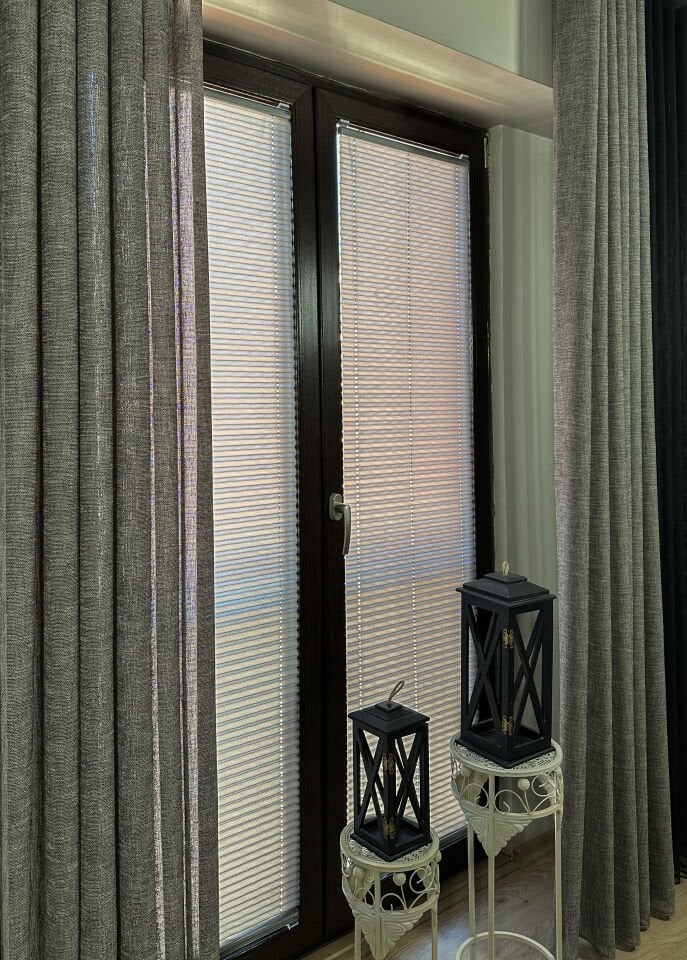 Troya Serisi Antrasit Plise Perde