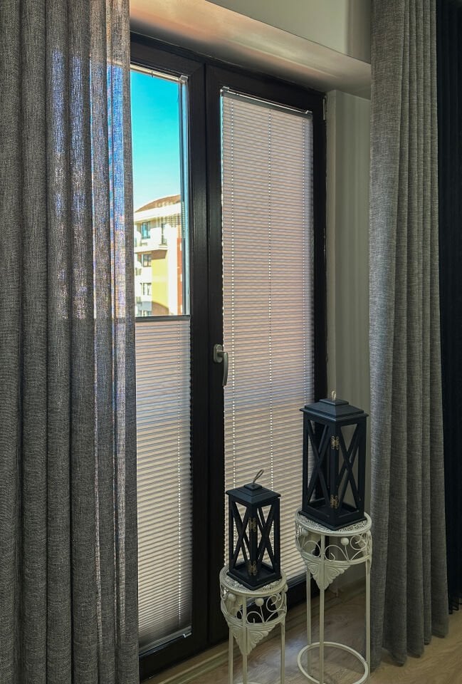 Troya Serisi Antrasit Plise Perde