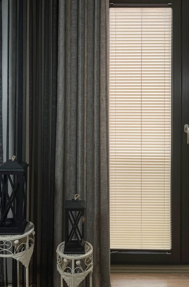 Perla Serisi Krem Plise Perde