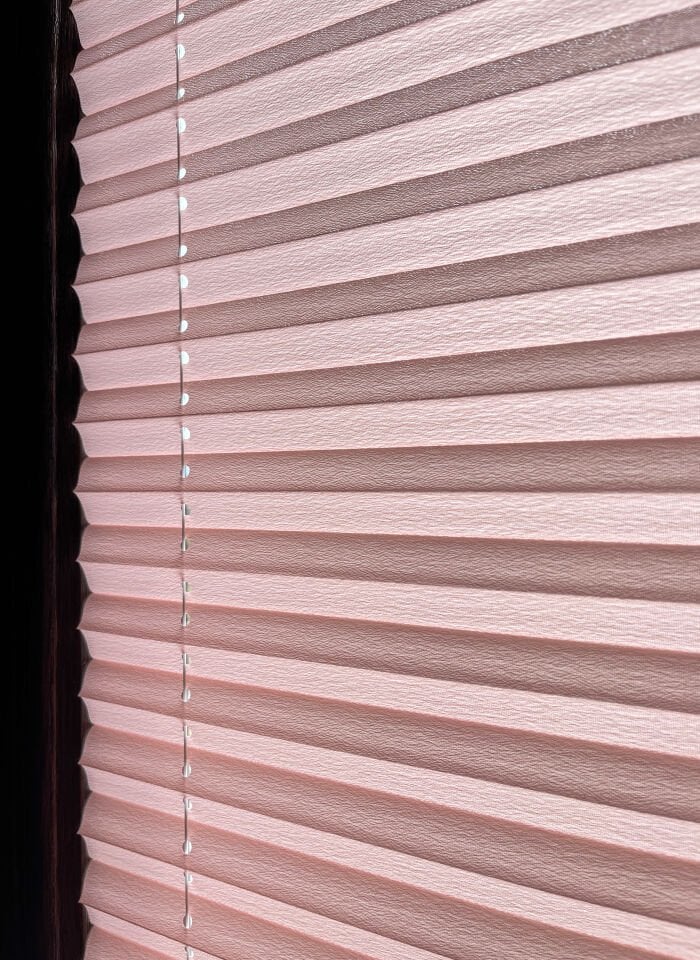 Perla Serisi Pudra Pembe Plise Perde