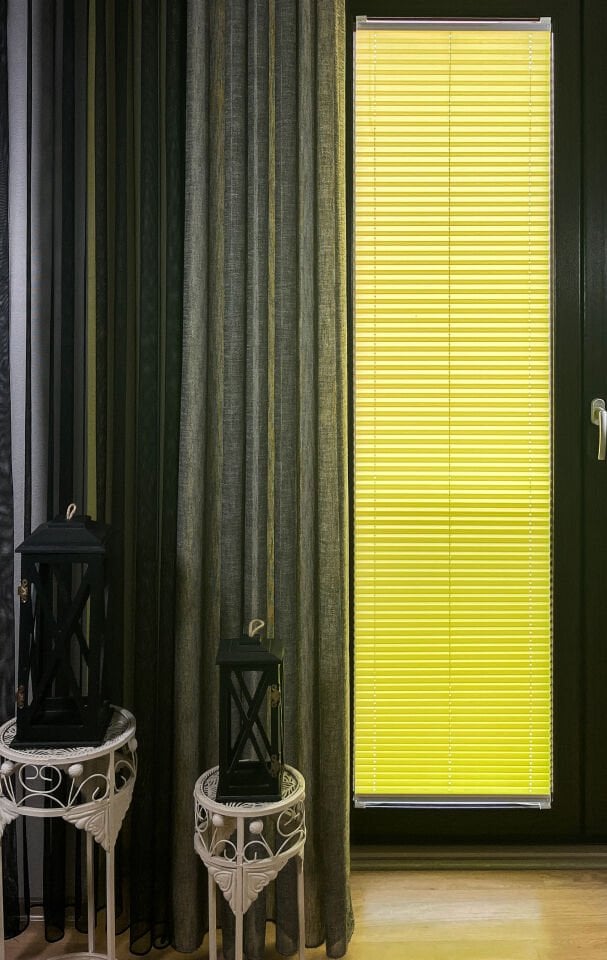 Perla Serisi Yeşil Plise Perde