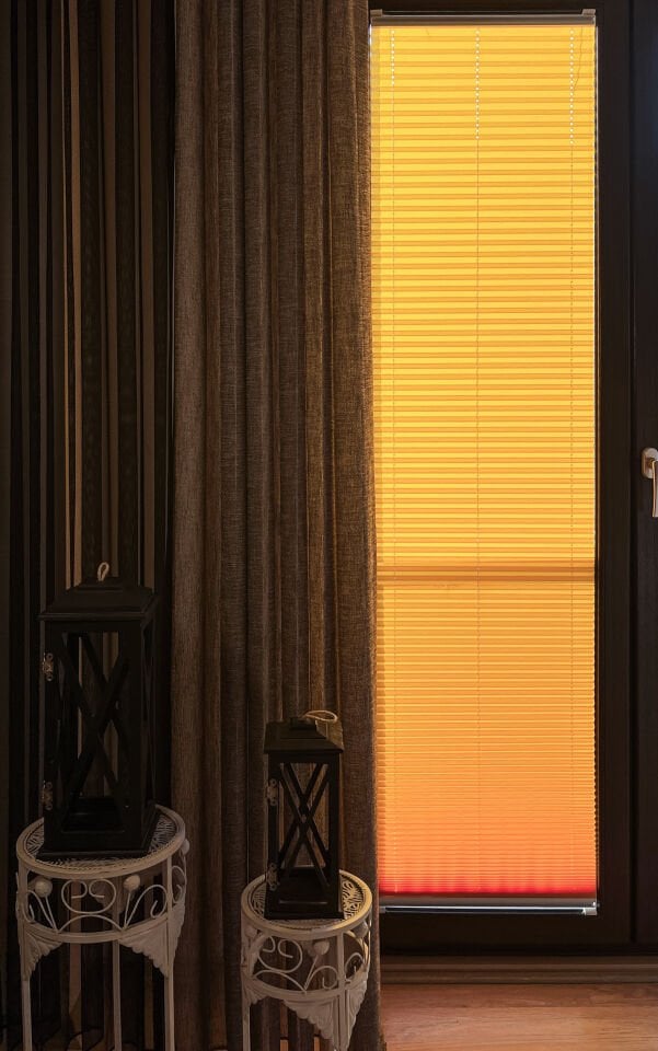 Perla Serisi Turuncu Plise Perde