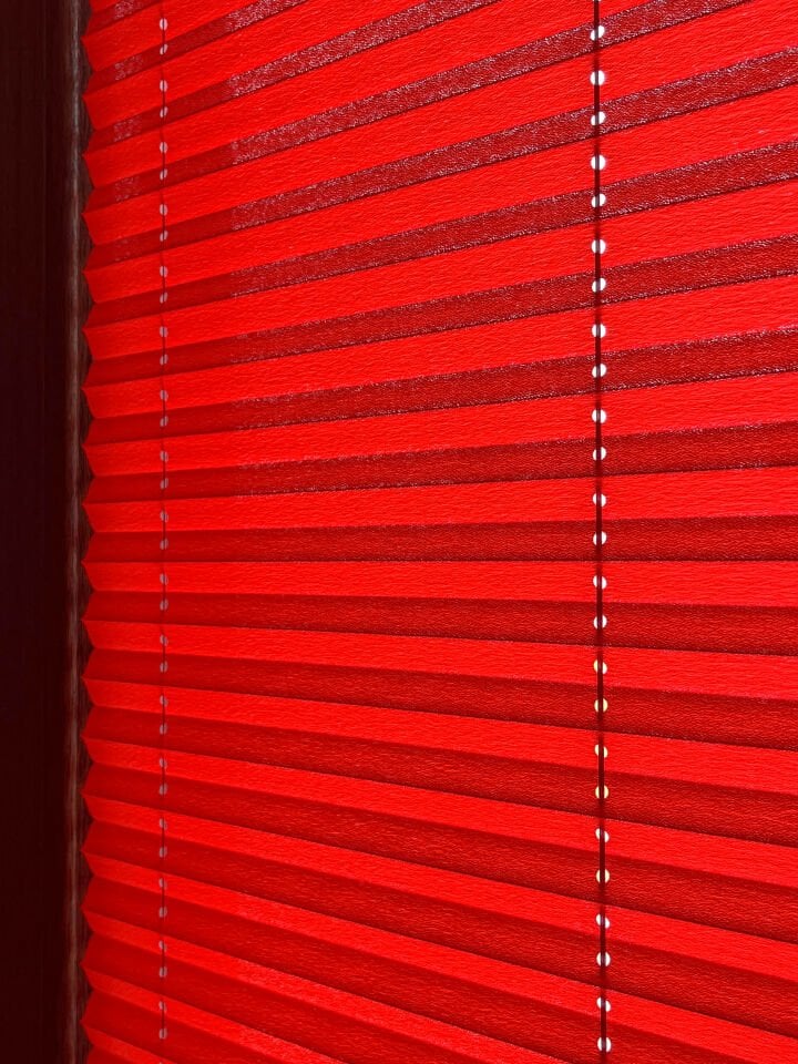 Perla Serisi Kırmızı Plise Perde