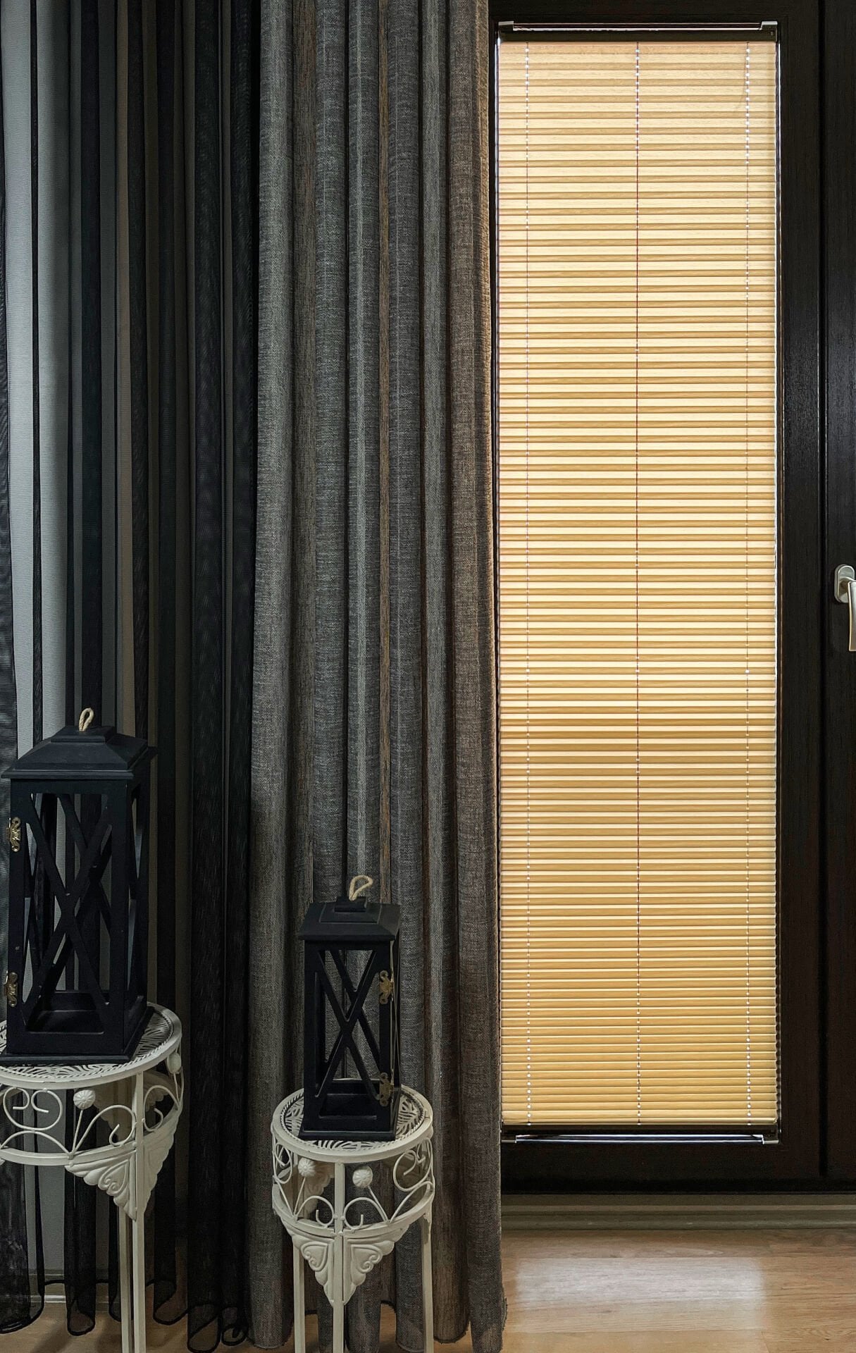 Perla Serisi Bronz Plise Perde