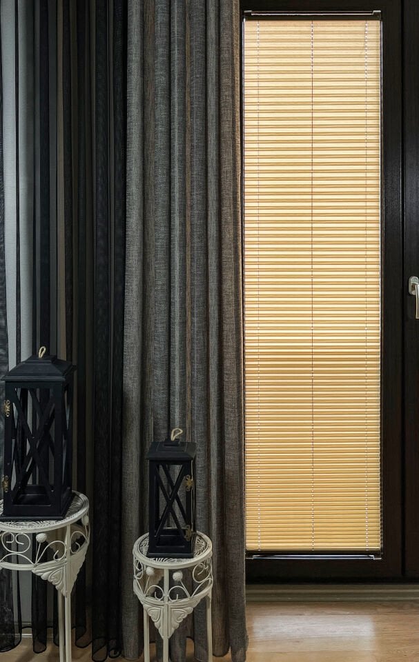 Perla Serisi Bronz Plise Perde