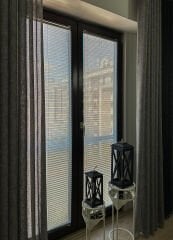 Novasilk Serisi Açık Gri Plise Perde